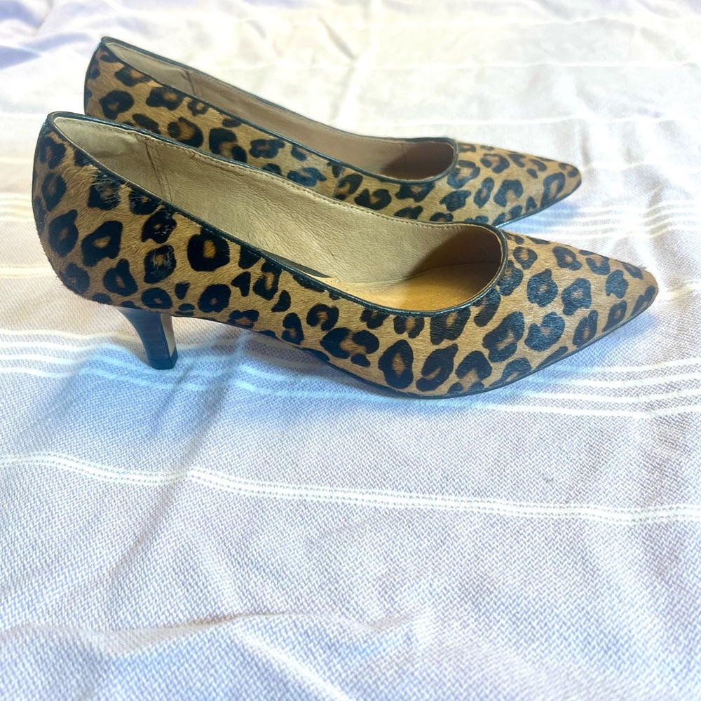 Clark’s Linvale Jerica Leopard Print Kitten Heel, Size 6.5